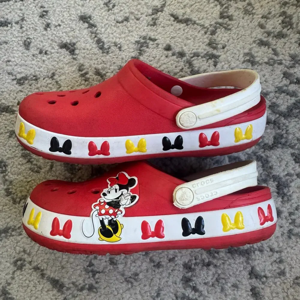 CROCS Disney Minnie Mouse Fun Lab Classic Clog Toddler Kids Size 13C